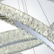 Crystal Elegance LED Chandelier // 2 Ovals  Warm Home View