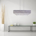 Cinderella Crystal Rectangular Chandelier // 12 Light  Warm Home View