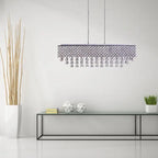 Cinderella Crystal Rectangular Chandelier // 12 Light  Warm Home View