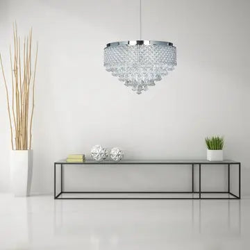 Cinderella Crystal Round Chandelier // 12 Light  Warm Home View