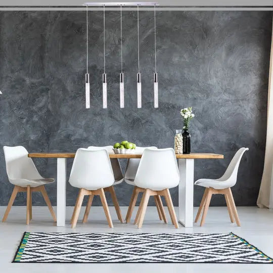 Sparkling Night Cylinder Chandelier // 5 Light  Warm Home View