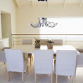 6 Petal Flower LED Strip Chandelier // Chrome and Dimmable  Warm Home View