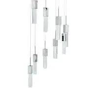 Sparkling Night Chandelier // 9 Light LED Spiral  Warm Home View
