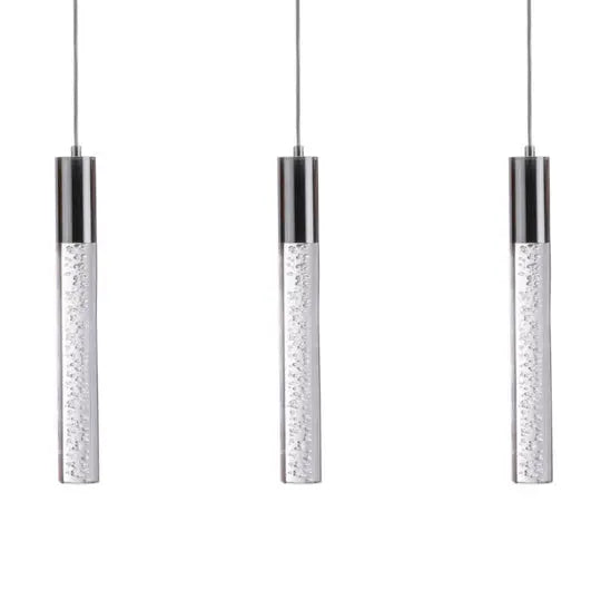 Sparkling Night Cylinder Chandelier // 3 Light  Warm Home View