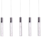 Sparkling Night Cylinder Chandelier // 5 Light  Warm Home View