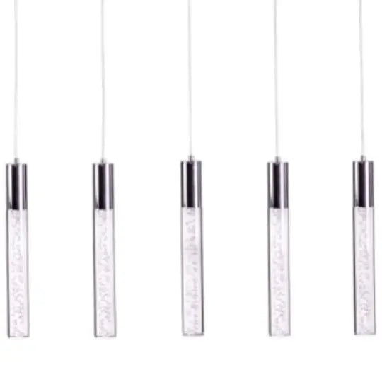 Sparkling Night Cylinder Chandelier // 5 Light  Warm Home View