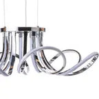 6 Petal Flower LED Strip Chandelier // Chrome and Dimmable  Warm Home View