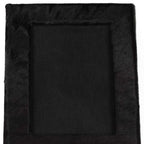 5" x 7" Black Cowhide Hanging & Tabletop Picture Frame with Mat  Warm Home View