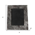 5" x 7" Gray Cowhide Hanging & Tabletop Picture Frame with Mat  Warm Home View
