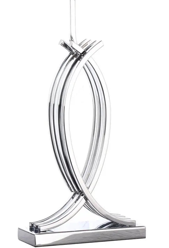 Unity in Chrome Table Lamp // 1 Light // USB Charger  Warm Home View