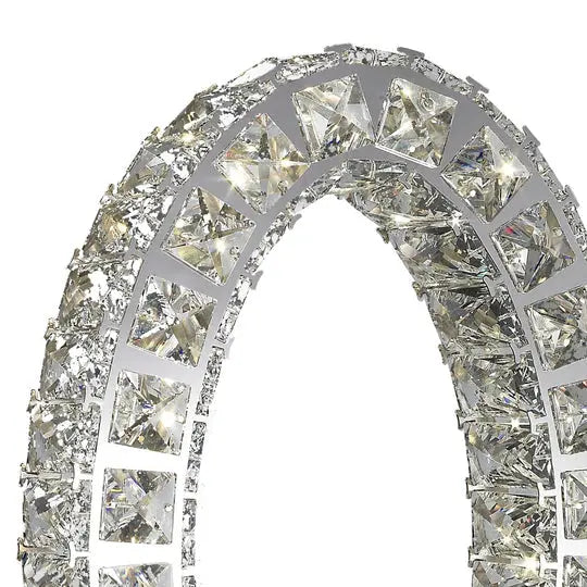 Oval Crystal Extravaganza 17.5" Table Lamp // Led Strip  Warm Home View
