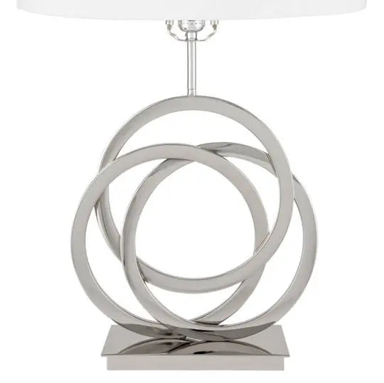 Chrome Circles Table Lamp // 1 Light // USB Charger  Warm Home View