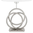 Chrome Circles Table Lamp // 1 Light // USB Charger  Warm Home View