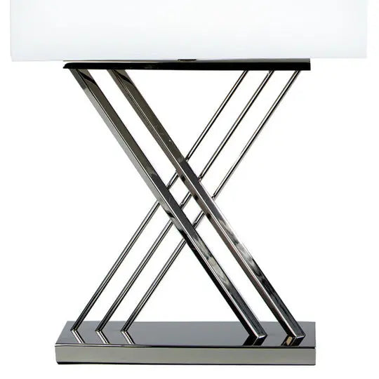 Chrome X Table Lamp // 1 Light  Warm Home View
