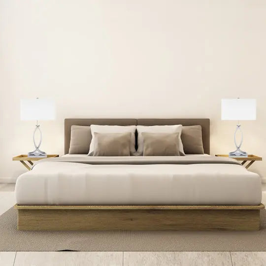 Unity in Chrome Table Lamp // 1 Light // USB Charger  Warm Home View