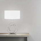 Chrome Circles Table Lamp // 1 Light // USB Charger  Warm Home View