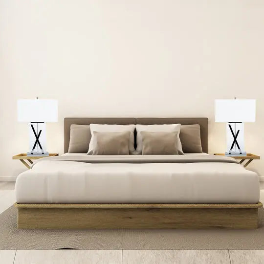 Chrome & Crystal Table Lamp – Elegant Modern Lighting  Warm Home View