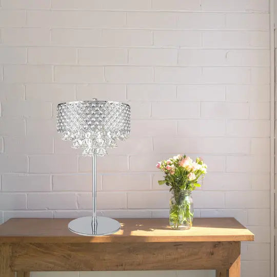 Grand Chrome Table Lamp // 6 Light  Warm Home View