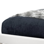 White Solid Wood Queen Upholstered Linen Bed Frame  Warm Home View