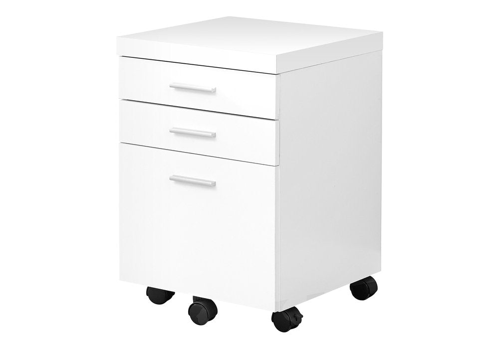 25" White Particle Board Filing Cabinet With Drawers  Warm Home View