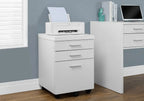 White Wood 3 Drawer Filing Cabinet - Particle Board, 1-Piece  Warm Home View