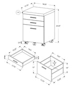 White Wood 3 Drawer Filing Cabinet - Particle Board, 1-Piece  Warm Home View