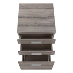 25" Gray Particle Board Filing Cabinet With Drawers  Warm Home View