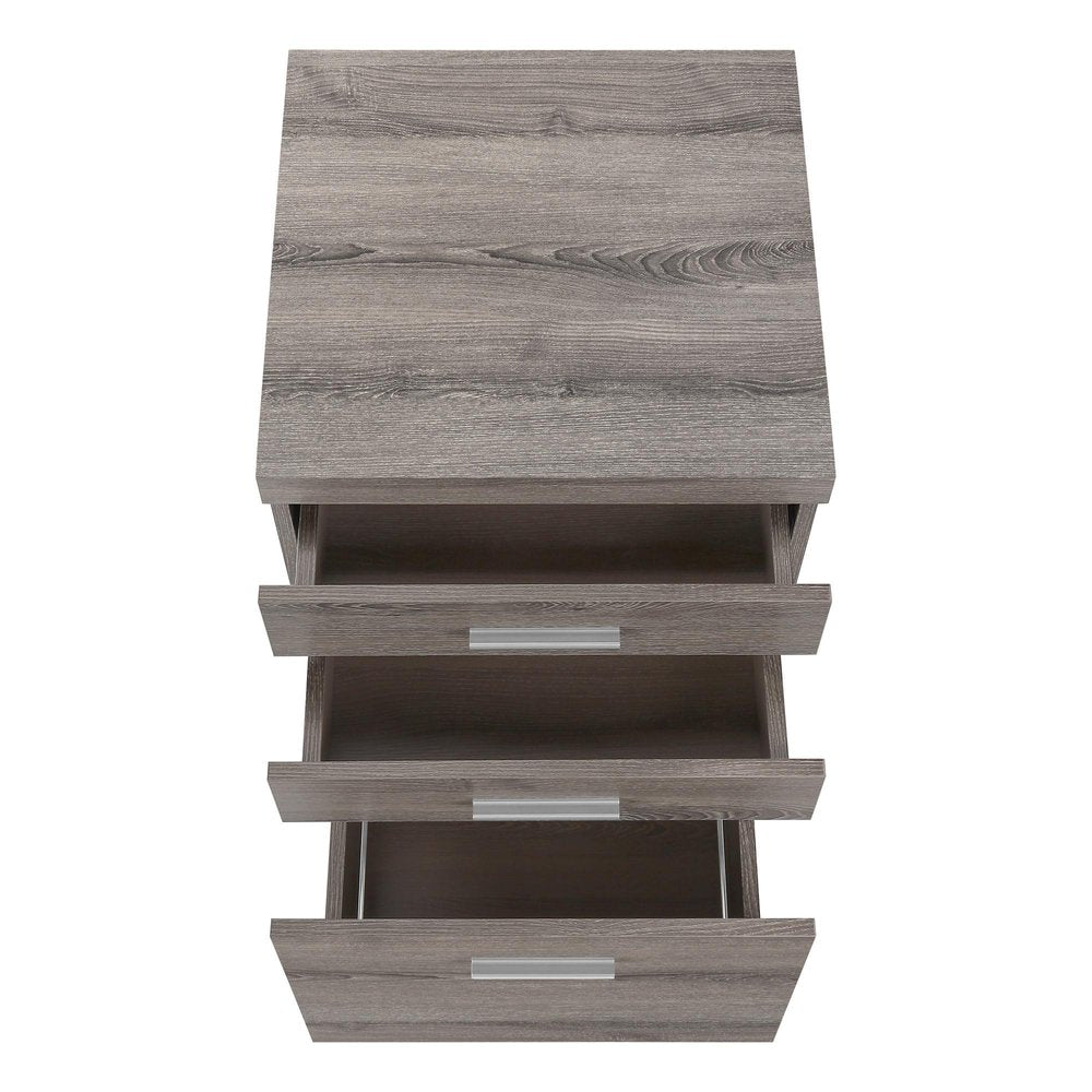 25" Gray Particle Board Filing Cabinet With Drawers  Warm Home View