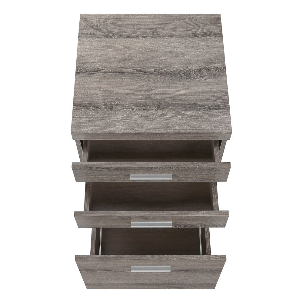 White and Gray 3 Drawer Filing Cabinet - Particle Board, 1-Piece  Warm Home View