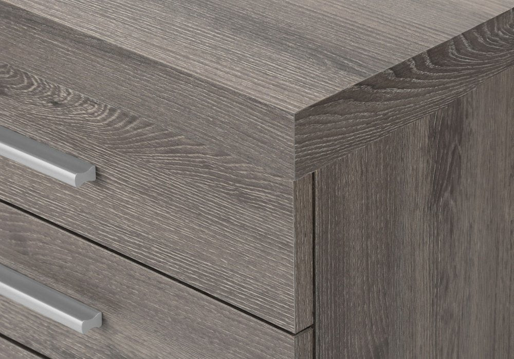 25" Gray Particle Board Filing Cabinet With Drawers  Warm Home View