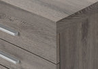 25" Gray Particle Board Filing Cabinet With Drawers  Warm Home View