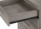 25" Gray Particle Board Filing Cabinet With Drawers  Warm Home View