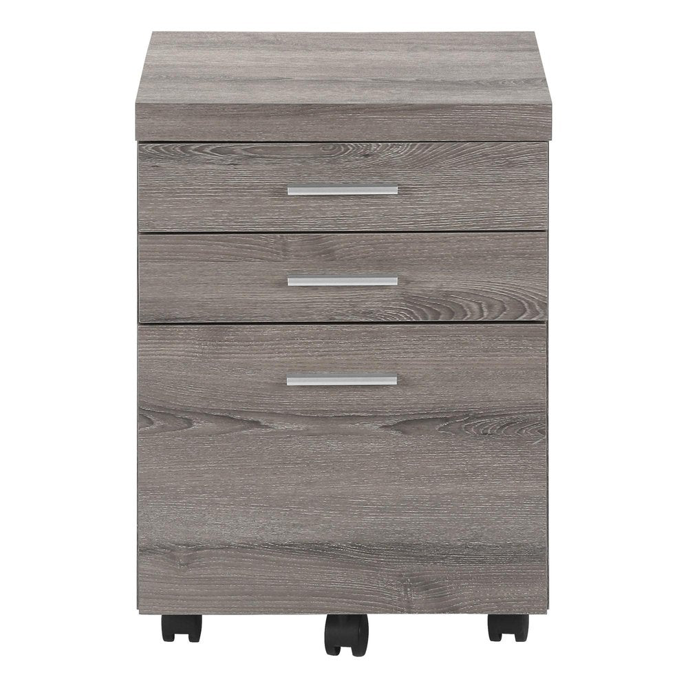 25" Gray Particle Board Filing Cabinet With Drawers  Warm Home View