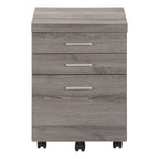 25" Gray Particle Board Filing Cabinet With Drawers  Warm Home View
