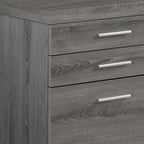 25" Gray Particle Board Filing Cabinet With Drawers  Warm Home View