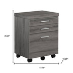 25" Gray Particle Board Filing Cabinet With Drawers  Warm Home View