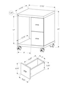 Mobile Office Storage Cabinet - Dark Taupe Wood, 1-Piece  Warm Home View
