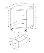 Mobile Office Storage Cabinet - Dark Taupe Wood, 1-Piece  Warm Home View