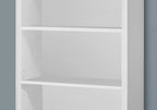 White Wood Adjustable Four Tier Bookcase  Warm Home View