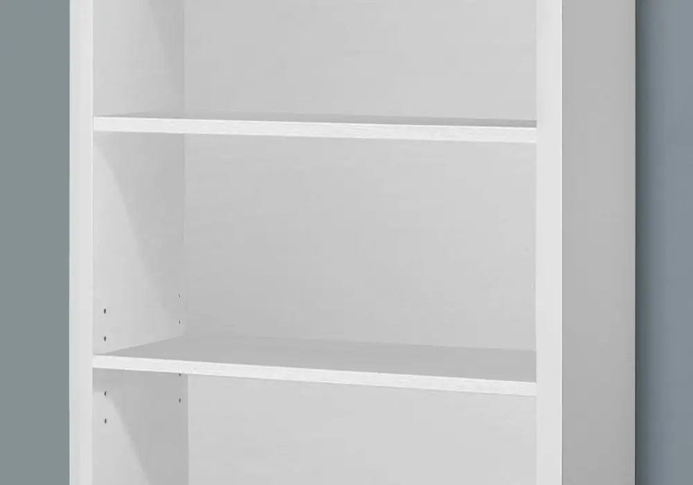 White Wood Adjustable Four Tier Bookcase - 1 Piece  Warm Home View