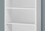 White Wood Adjustable Four Tier Bookcase - 1 Piece  Warm Home View