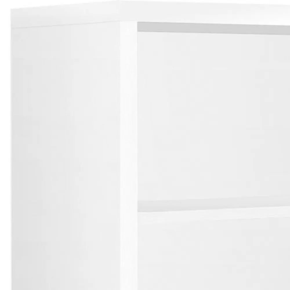 White Wood Adjustable Four Tier Bookcase - 1 Piece  Warm Home View