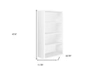White Wood Adjustable Four Tier Bookcase - 1 Piece  Warm Home View