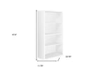 White Wood Adjustable Four Tier Bookcase  Warm Home View