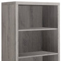 Taupe Wood Four Tier Bookcase  Warm Home View