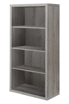 Taupe Wood Four Tier Bookcase Vertical Manufactured Wood  Warm Home View