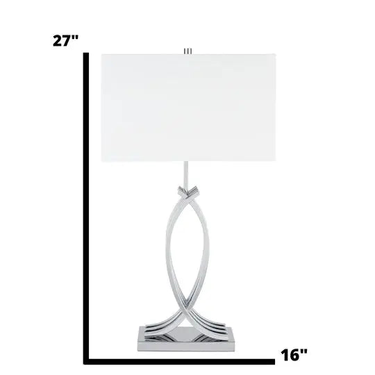 Unity in Chrome Table Lamp // 1 Light // USB Charger  Warm Home View