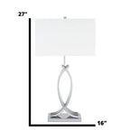 Unity in Chrome Table Lamp // 1 Light // USB Charger  Warm Home View