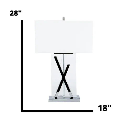 Chrome & Crystal Table Lamp – Elegant Modern Lighting  Warm Home View