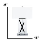 Chrome & Crystal Table Lamp – Elegant Modern Lighting  Warm Home View